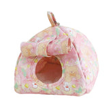 Maxbell Hanging Hammock Hideaway Cave Bed Tent for Parrot Parakeet Lovebirds Pink