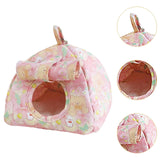 Maxbell Hanging Hammock Hideaway Cave Bed Tent for Parrot Parakeet Lovebirds Pink