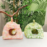 Maxbell Hanging Hammock Hideaway Cave Bed Tent for Parrot Parakeet Lovebirds Pink