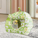 Maxbell Hanging Hammock Hideaway Cave Bed Tent for Parrot Parakeet Lovebirds Green
