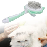 Maxbell Dog Cat Brush Lightweight Pet Comb Brush for Indoor Cats Deshedding Grooming Green