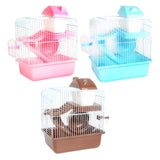 Maxbell 2 Tier Hamster Cage Portable Small Animal Cage for Hedgehog Rats Guinea Pigs Pink