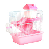 Maxbell 2 Tier Hamster Cage Portable Small Animal Cage for Hedgehog Rats Guinea Pigs Pink