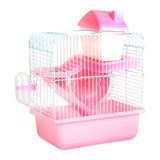 Maxbell 2 Tier Hamster Cage Portable Small Animal Cage for Hedgehog Rats Guinea Pigs Pink