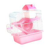Maxbell 2 Tier Hamster Cage Portable Small Animal Cage for Hedgehog Rats Guinea Pigs Pink