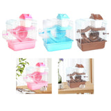 Maxbell 2 Tier Hamster Cage Portable Small Animal Cage for Hedgehog Rats Guinea Pigs Pink