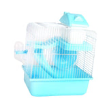 Maxbell 2 Tier Hamster Cage Portable Small Animal Cage for Hedgehog Rats Guinea Pigs Blue