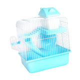 Maxbell 2 Tier Hamster Cage Portable Small Animal Cage for Hedgehog Rats Guinea Pigs Blue