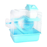 Maxbell 2 Tier Hamster Cage Portable Small Animal Cage for Hedgehog Rats Guinea Pigs Blue