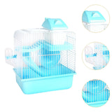Maxbell 2 Tier Hamster Cage Portable Small Animal Cage for Hedgehog Rats Guinea Pigs Blue