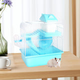 Maxbell 2 Tier Hamster Cage Portable Small Animal Cage for Hedgehog Rats Guinea Pigs Blue