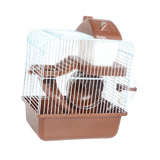 Maxbell 2 Tier Hamster Cage Portable Small Animal Cage for Hedgehog Rats Guinea Pigs Brown