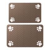Maxbell Pet Feeding Mat Dishes Place Mat Rubber Backing Quick Dry for Food and Water 30x50cm
