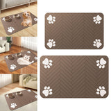 Maxbell Pet Feeding Mat Dishes Place Mat Rubber Backing Quick Dry for Food and Water 30x50cm