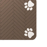 Maxbell Pet Feeding Mat Dishes Place Mat Rubber Backing Quick Dry for Food and Water 30x50cm