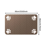 Maxbell Pet Feeding Mat Dishes Place Mat Rubber Backing Quick Dry for Food and Water 40x60cm