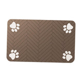 Maxbell Pet Feeding Mat Dishes Place Mat Rubber Backing Quick Dry for Food and Water 40x60cm