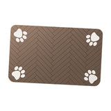 Maxbell Pet Feeding Mat Dishes Place Mat Rubber Backing Quick Dry for Food and Water 40x60cm