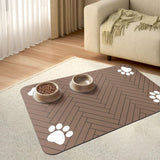 Maxbell Pet Feeding Mat Dishes Place Mat Rubber Backing Quick Dry for Food and Water 40x60cm