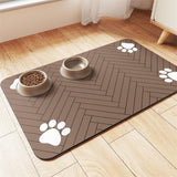 Maxbell Pet Feeding Mat Dishes Place Mat Rubber Backing Quick Dry for Food and Water 40x60cm