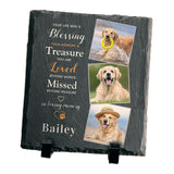 Maxbell Memorial Garden Stone Cemetery Decoration Memorial Gift 6 inch Dog Headstone Square Style A