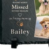 Maxbell Memorial Garden Stone Cemetery Decoration Memorial Gift 6 inch Dog Headstone Square Style A