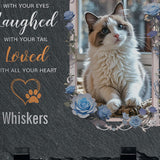 Maxbell Memorial Garden Stone Cemetery Decoration Memorial Gift 6 inch Dog Headstone Square Style B