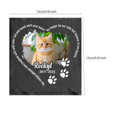 Maxbell Memorial Garden Stone Cemetery Decoration Memorial Gift 6 inch Dog Headstone Square Style D