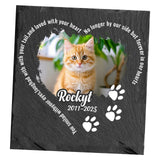Maxbell Memorial Garden Stone Cemetery Decoration Memorial Gift 6 inch Dog Headstone Square Style D