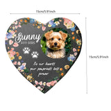 Maxbell Memorial Garden Stone Cemetery Decoration Memorial Gift 6 inch Dog Headstone Heart Style E