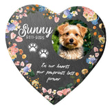 Maxbell Memorial Garden Stone Cemetery Decoration Memorial Gift 6 inch Dog Headstone Heart Style E