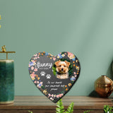Maxbell Memorial Garden Stone Cemetery Decoration Memorial Gift 6 inch Dog Headstone Heart Style E