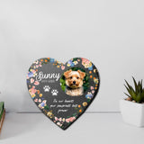 Maxbell Memorial Garden Stone Cemetery Decoration Memorial Gift 6 inch Dog Headstone Heart Style E