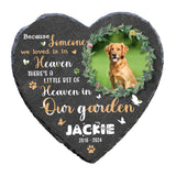 Maxbell Memorial Garden Stone Cemetery Decoration Memorial Gift 6 inch Dog Headstone Heart Style F