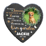 Maxbell Memorial Garden Stone Cemetery Decoration Memorial Gift 6 inch Dog Headstone Heart Style F