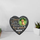 Maxbell Memorial Garden Stone Cemetery Decoration Memorial Gift 6 inch Dog Headstone Heart Style F