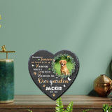 Maxbell Memorial Garden Stone Cemetery Decoration Memorial Gift 6 inch Dog Headstone Heart Style F