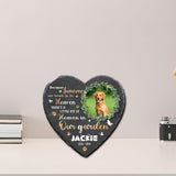 Maxbell Memorial Garden Stone Cemetery Decoration Memorial Gift 6 inch Dog Headstone Heart Style F