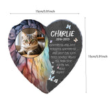 Maxbell Memorial Garden Stone Cemetery Decoration Memorial Gift 6 inch Dog Headstone Heart Style G