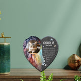 Maxbell Memorial Garden Stone Cemetery Decoration Memorial Gift 6 inch Dog Headstone Heart Style G