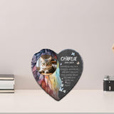 Maxbell Memorial Garden Stone Cemetery Decoration Memorial Gift 6 inch Dog Headstone Heart Style G