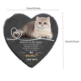 Maxbell Memorial Garden Stone Cemetery Decoration Memorial Gift 6 inch Dog Headstone Heart Style H