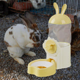 Maxbell Water Drinking Dispenser Convenient Drinking Bowl for Bunny Hedgehog Hamster yellow