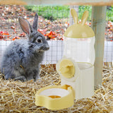 Maxbell Water Drinking Dispenser Convenient Drinking Bowl for Bunny Hedgehog Hamster yellow