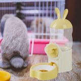 Maxbell Water Drinking Dispenser Convenient Drinking Bowl for Bunny Hedgehog Hamster yellow