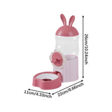 Maxbell Water Drinking Dispenser Convenient Drinking Bowl for Bunny Hedgehog Hamster pink