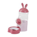 Maxbell Water Drinking Dispenser Convenient Drinking Bowl for Bunny Hedgehog Hamster pink