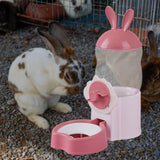 Maxbell Water Drinking Dispenser Convenient Drinking Bowl for Bunny Hedgehog Hamster pink