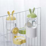 Maxbell Water Drinking Dispenser Convenient Drinking Bowl for Bunny Hedgehog Hamster green