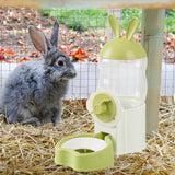 Maxbell Water Drinking Dispenser Convenient Drinking Bowl for Bunny Hedgehog Hamster green
